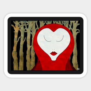 Child in Red Hood Sticker